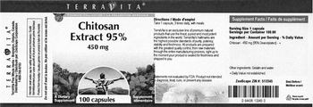TerrraVita Chitosan Extract 95% 450 mg - supplement