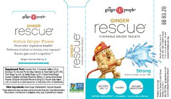 The Ginger People Ginger Rescue Chewable Ginger Tablets - supplement