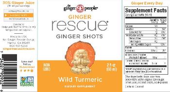 The Ginger People Ginger Rescue Ginger Shots Wild Turmeric - supplement