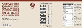 The Isopure Company Isopure Whey Protein Isolate Natural Chocolate Flavor - 