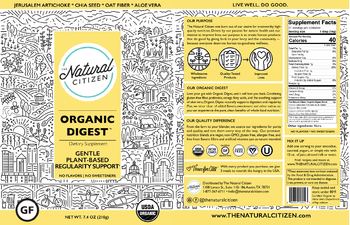 The Natural Citizen Organic Digest - supplement