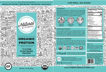 The Natural Citizen Organic Protein - supplement
