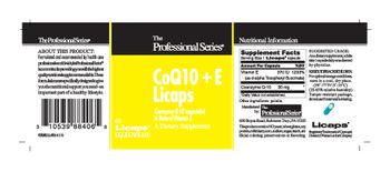 The Professional Series CoQ10 + E Licaps - supplement