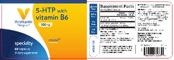 The Vitamin Shoppe 5-HTP with Vitamin B6 100 mg - supplement