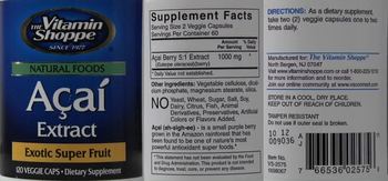 The Vitamin Shoppe Acai Extract - supplement
