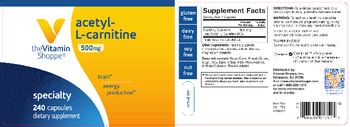 The Vitamin Shoppe Acetyl-L-Carnitine 500 mg - supplement