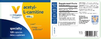 The Vitamin Shoppe Acetyl-L-Carnitine 500 mg - supplement