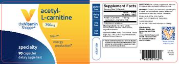 The Vitamin Shoppe Acetyl-L-Carnitine 750mg - supplement