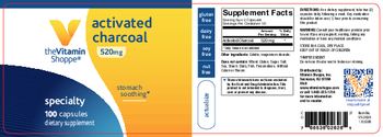 The Vitamin Shoppe Activated Charcoal 520mg - supplement