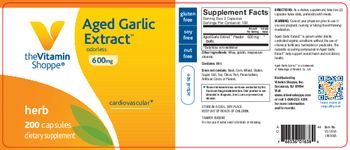 The Vitamin Shoppe Aged Garlic Extract 600 mg - supplement