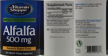 The Vitamin Shoppe Alfalfa 500 mg - supplement