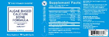 The Vitamin Shoppe Algae-Based Calcium Bone Formula - supplement