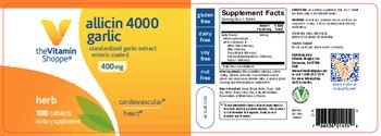 The Vitamin Shoppe Allicin 4000 Garlic 400 mg - supplement