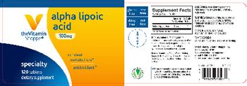 The Vitamin Shoppe Alpha Lipoic Acid 100 mg - supplement