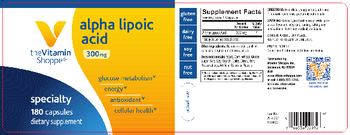 The Vitamin Shoppe Alpha-Lipoic Acid 300 mg - supplement