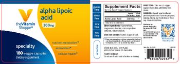 The Vitamin Shoppe Alpha Lipoic Acid 300 mg - supplement