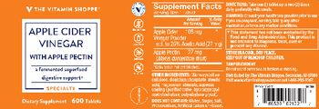 The Vitamin Shoppe Apple Cider Vinegar with Apple Pectin - supplement