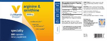 The Vitamin Shoppe Arginine & Ornithine 2000 mg - supplement