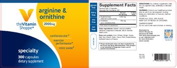 The Vitamin Shoppe Arginine & Ornithine 2000 mg - supplement