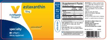 The Vitamin Shoppe Astaxanthin 12 mg - supplement