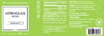 The Vitamin Shoppe Astragalus 500 mg - herbal supplement