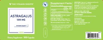 The Vitamin Shoppe Astragalus 500 mg - supplement