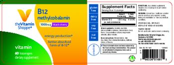 The Vitamin Shoppe B12 Methylcobalamin 1000 mcg Black Cherry - supplement