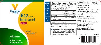 The Vitamin Shoppe B12 With Folic Acid Raspberry - supplement