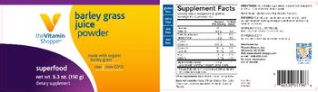 The Vitamin Shoppe Barley Grass Juice powder - supplement