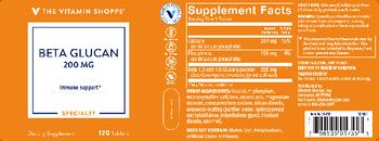 The Vitamin Shoppe Beta Glucan 200 mg - supplement