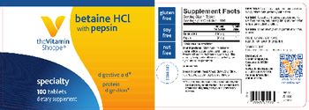 The Vitamin Shoppe Betaine HCl with Pepsin - supplement