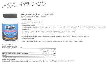The Vitamin Shoppe Betaine HCl with Pepsin - 