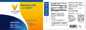 The Vitamin Shoppe Betaine HCl with Pepsin - supplement