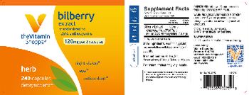 The Vitamin Shoppe Bilberry Extract 120 mg - supplement