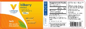 The Vitamin Shoppe Bilberry Extract 120 mg - supplement