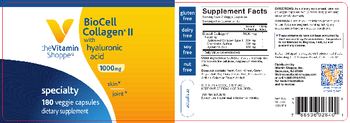 The Vitamin Shoppe BioCell Collagen II with Hyaluronic Acid 1000 mg - supplement