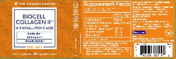The Vitamin Shoppe BioCell Collagen II with Hyaluronic Acid - supplement