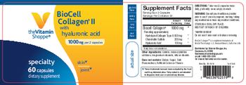 The Vitamin Shoppe BioCell Collagen II with Hyaluronic Acid - supplement