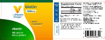 The Vitamin Shoppe Biotin 1000 mcg - supplement