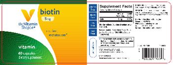 The Vitamin Shoppe Biotin 5 mg - supplement