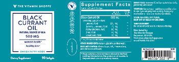 The Vitamin Shoppe Black Currant Oil 500 mg - supplement