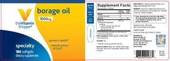 The Vitamin Shoppe Borage Oil 1000 mg - supplement