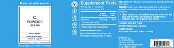 The Vitamin Shoppe C Powder 1000 mg - supplement