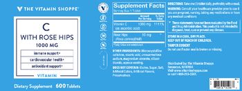 The Vitamin Shoppe C with Rose Hips 1000 mg - supplement