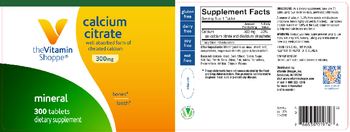 The Vitamin Shoppe Calcium Citrate 300 mg - supplement