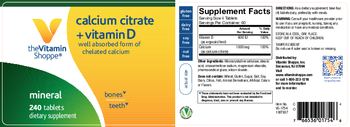 The Vitamin Shoppe Calcium Citrate + Vitamin D - supplement