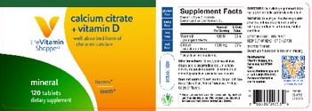 The Vitamin Shoppe Calcium Citrate + Vitamin D - supplement