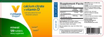 The Vitamin Shoppe Calcium Citrate + Vitamin D - supplement