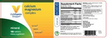 The Vitamin Shoppe Calcium Magnesium Complex - supplement