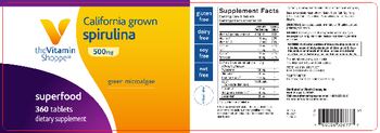 The Vitamin Shoppe California Grown Spirulina 500 mg - supplement